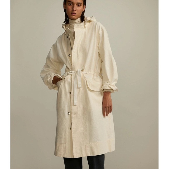 Everlane Jackets & Blazers - EVERLANE WOMENS CANVAS ORGANIC COTTON PARKA JACKET CREAM LARGE